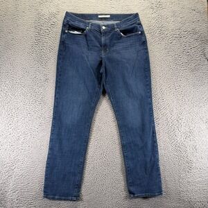 Levi's Jeans Womens 14 Blue Cotton Denim Straight Classic Workwear Faded Stretch